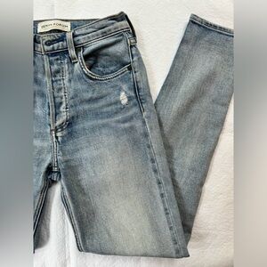 Denim Forum | Aritzia The Yoko High Rise Slim Distressed Jeans